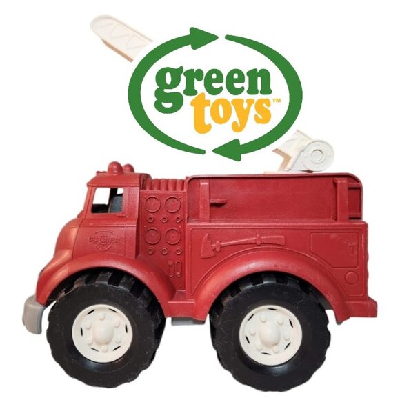 Green Toys Fire Truck Firetruck Red Pretend Play Toys Toddler Vehicle Greentoys - Picture 1 of 8